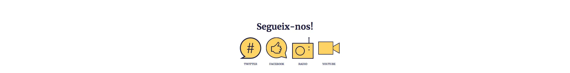 pantalla inicial iconos de redes sociales